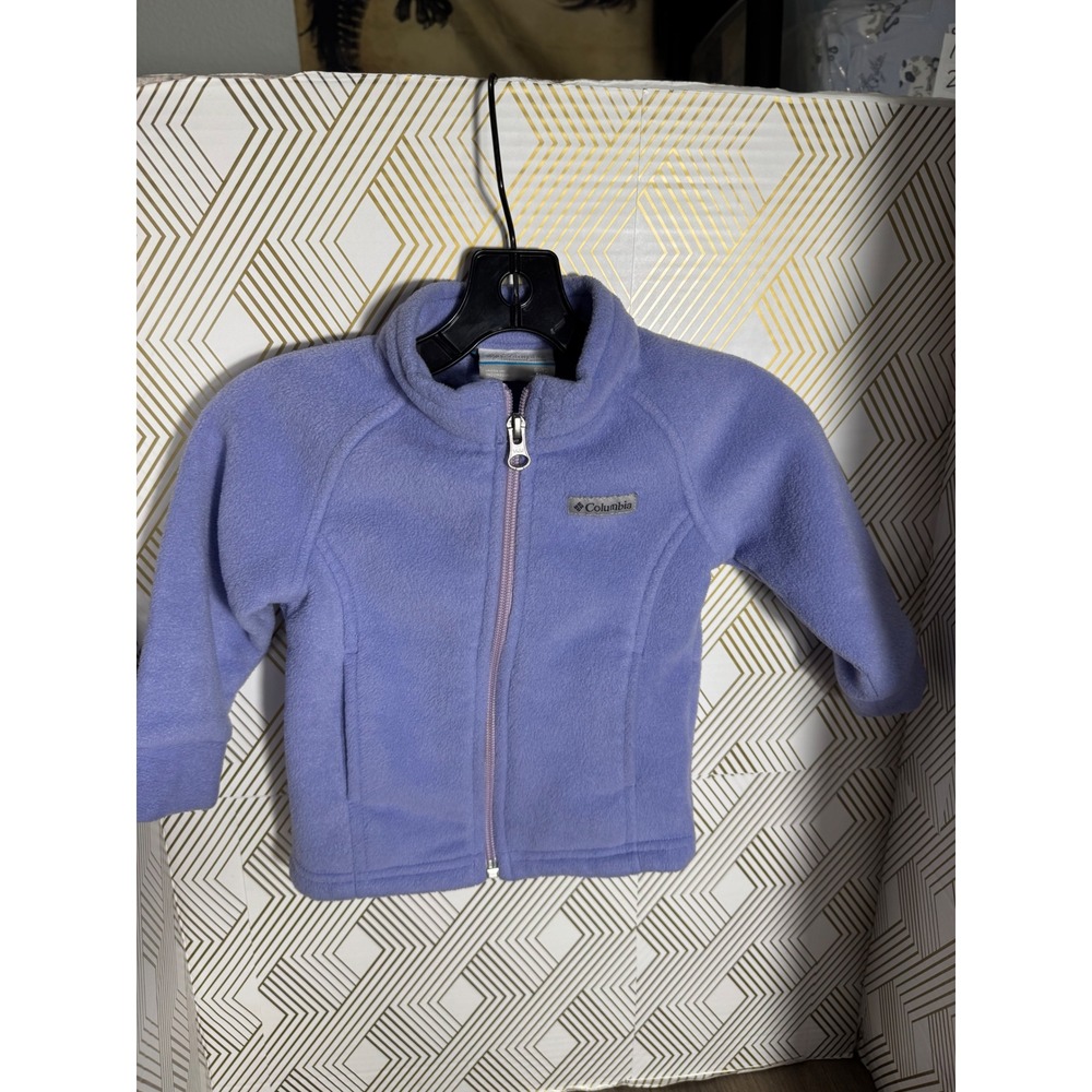 Columbia Benton Springs Full Zip Fleece Jacket Lavender‎ Purple 6-12 Months